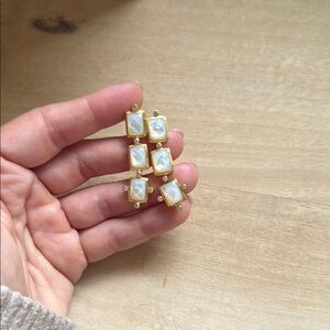 Julie Vos Gold and Cream Earrings